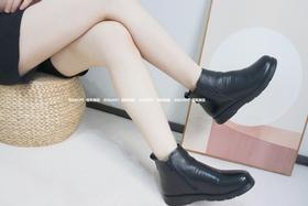 新品女士羊羔毛厚绒牛皮婆婆鞋963B35569（W）