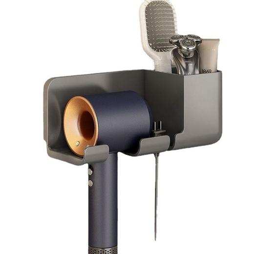 吹风机置物架卫生间浴室免打孔电吹风支架多功能壁挂式吹风机架子 商品图4