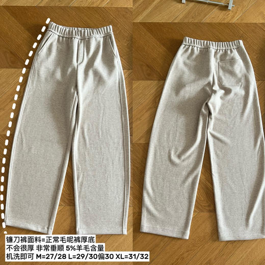 25新-超棒！——垂顺显瘦不易皱 秋冬毛呢羊毛镰刀裤【包邮/三天无理由退换】 商品图10