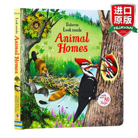 Look Inside: Animal Homes 英文原版绘本 偷偷看之动物的家 英文版 纸板书