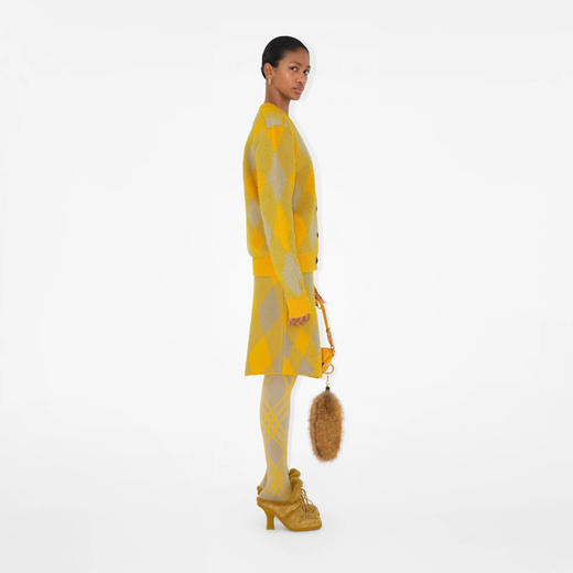 BURBERRY 巴宝莉 女士菱形图案羊毛半裙 格子 8077691 B7835 商品图2