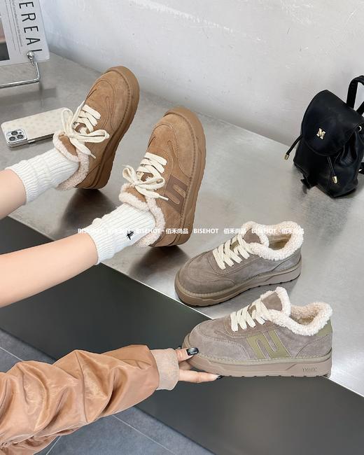 新品女士磨砂牛皮加绒厚底雪地靴938B35550（W） 商品图0