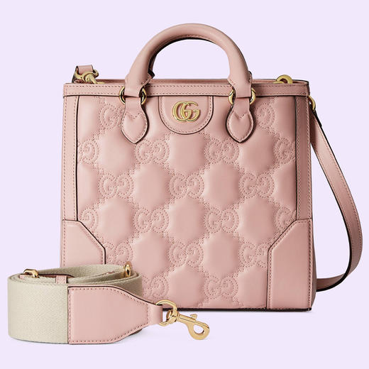 GUCCI 古驰 女士 GG Matelassé系列 皮革迷你提挎包 粉色 728309 UM8HG 5941 商品图0