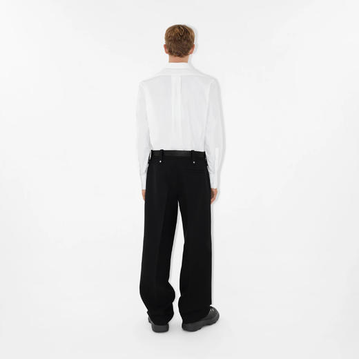 BURBERRY 巴宝莉 男士马术骑士徽标棉质长袖衬衫 白色 8079019 A1464 商品图3