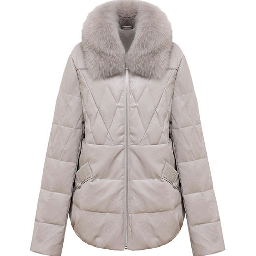 QYMLRX-613DIIYQ-Y毛领皮羽绒服2023年冬季新款加厚白鸭绒保暖羽绒服短款厚款外套 商品图4