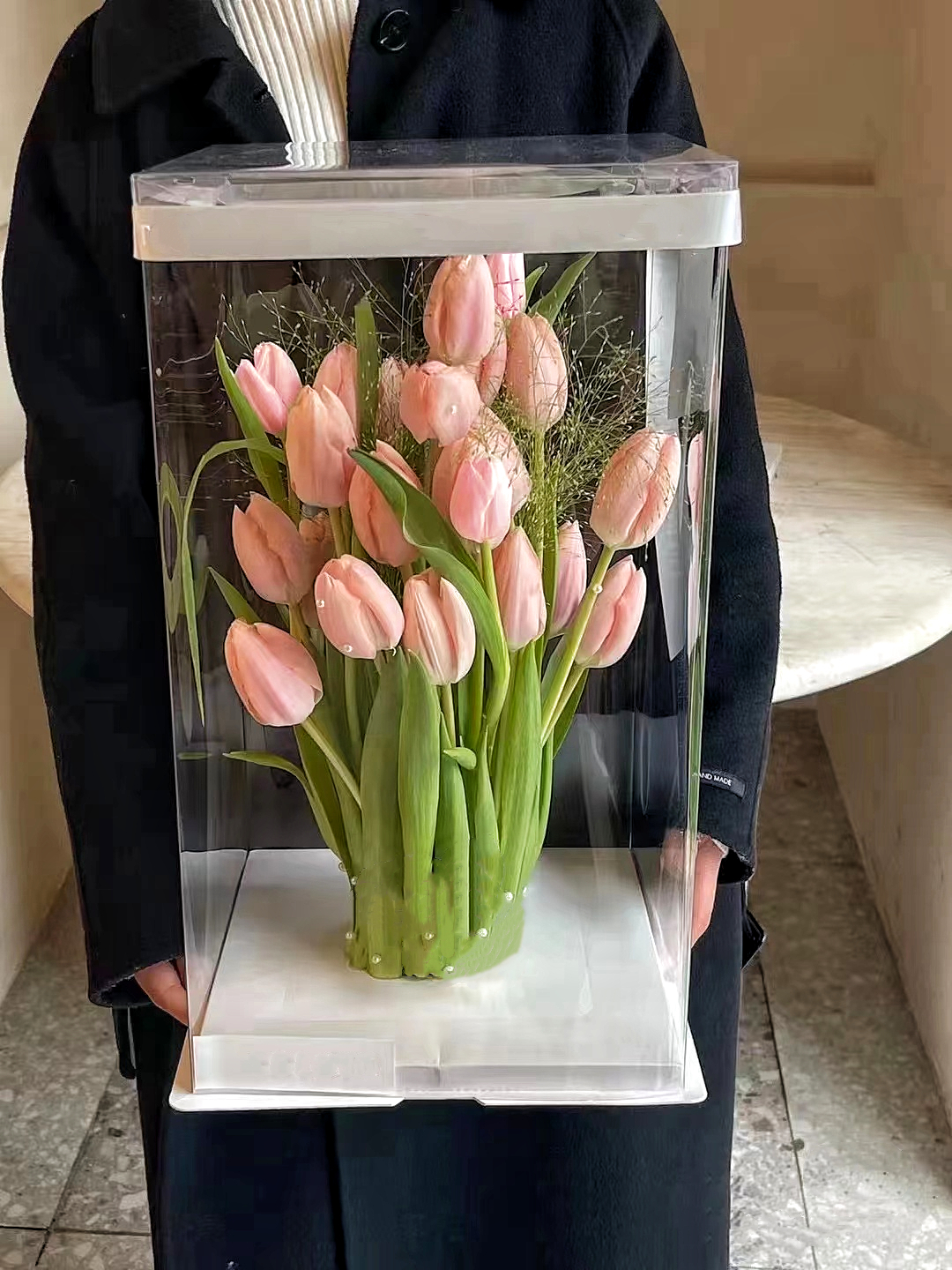 10支19支郁金香透明礼盒二选一