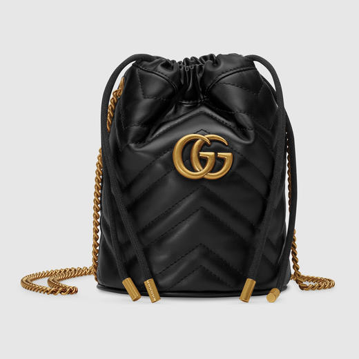 【二】GUCCI 古驰 女士 GG Marmont系列 迷你水桶包 黑色 575163 DTDRT 1000 商品图0