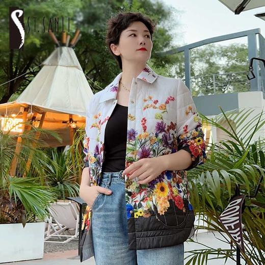 圣三利女装 印花薄棉服SL2031120 商品图0