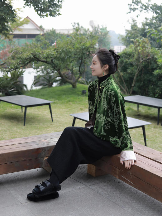 盛唐牡丹|喜上眉梢丝绒外套 商品图8