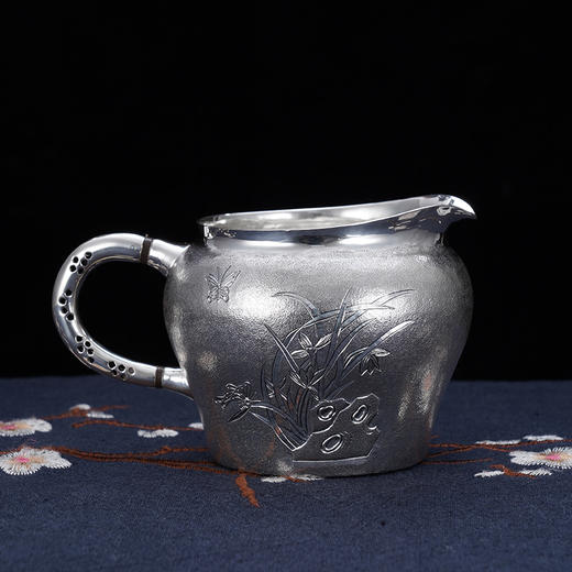 子佩集S999银【空谷幽兰】提梁壶小茶壶公道杯摆件茶具套装【ZJ021】【ZJ022】【ZJ023】2311 商品图5