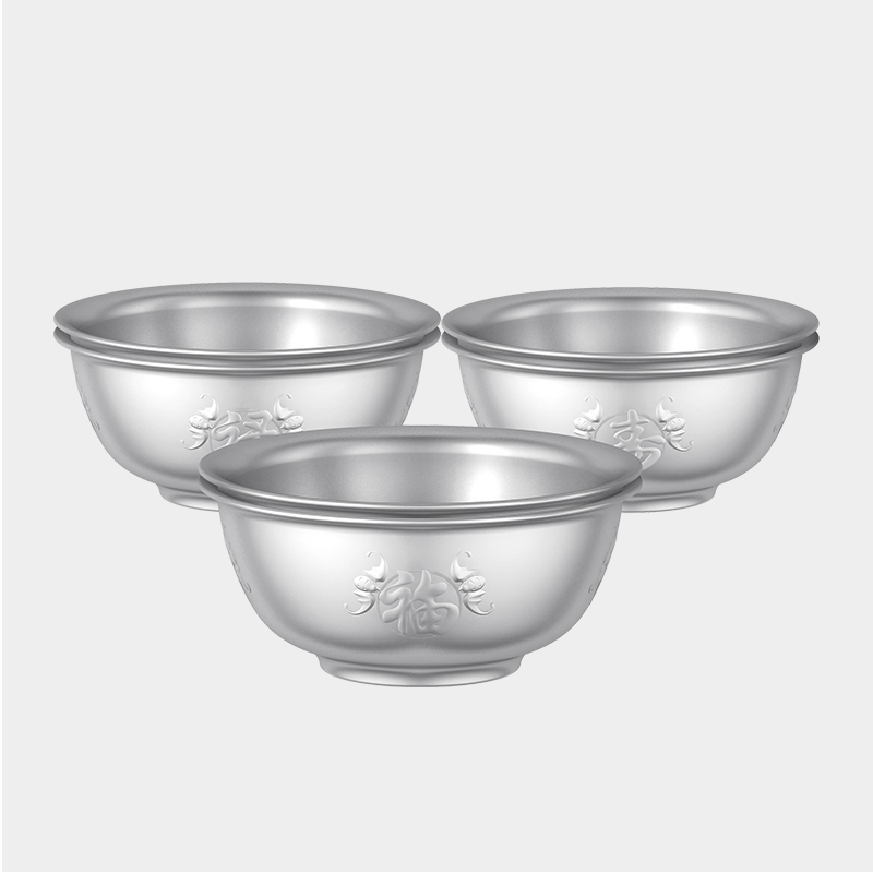 贝斯系列-福禄寿双层碗六件装（砂光）