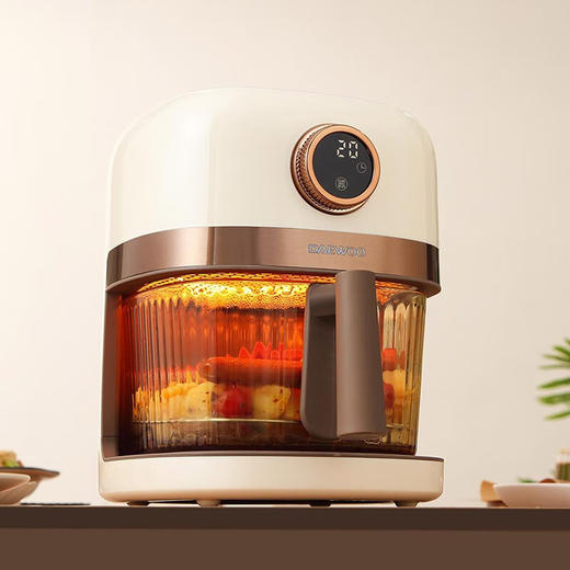 大宇（DAEWOO）家用电炸锅多功能可视窗口4L容量空气炸锅 DYKZ-4008暖阳白 商品图7