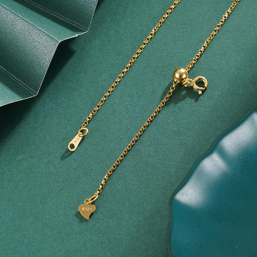 子佩集S925银【清风画扇】套链项链【DZ05476】镀金国潮2311 商品图5