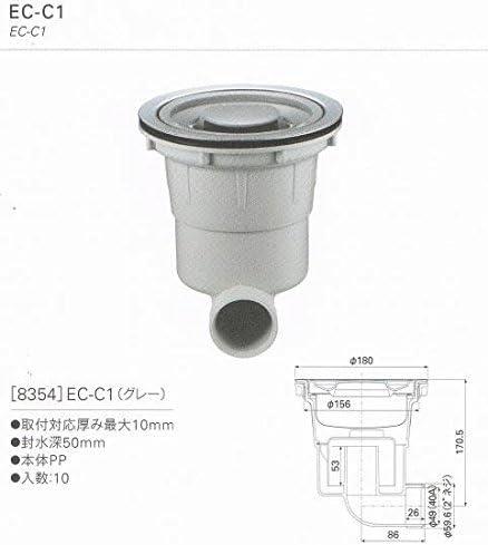 丸一株式会社EC-C1厨房TOYOURA水槽排水组件下水道套装横拉式（排水口径φ181用） 商品图4