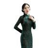 SYG-732春秋新款碎花连衣裙长袖女高贵气质秋冬旗袍 商品缩略图5