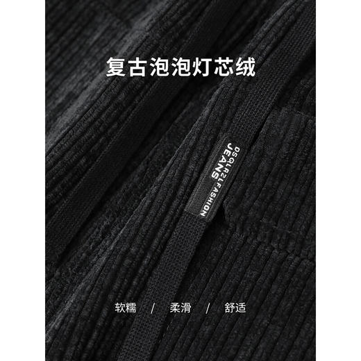 COCOBELLA重工丝光灯芯绒通勤哈伦裤女松弛感穿搭休闲裤PA181 商品图4