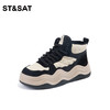 星期六时尚拼色加绒休闲高帮鞋SS341181CU 商品缩略图1