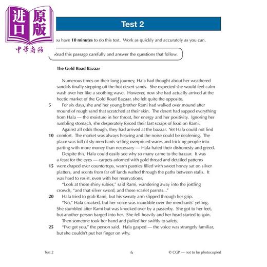 【中商原版】英国CGP New 11+ GL 10-Minute Tests English Comprehension Ages 9-10 with Online Edition 商品图2