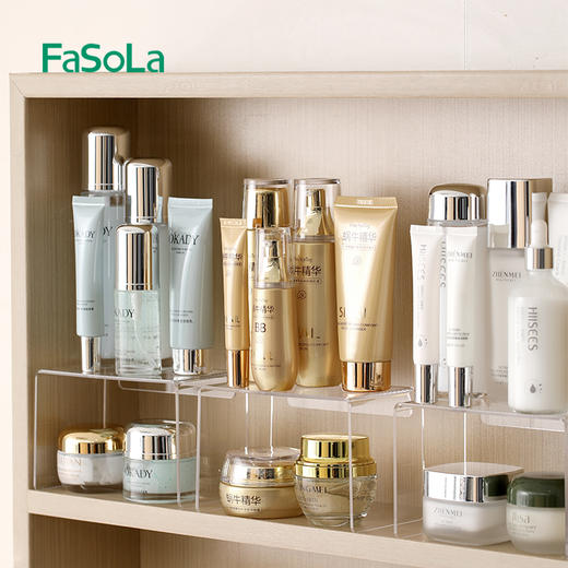 FaSoLa卫生间镜柜收纳盒面膜收纳盒化妆品分层置物架桌面整理盒 商品图4