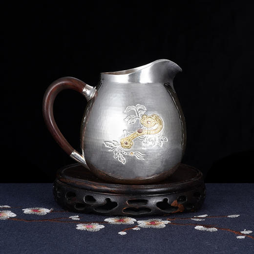 子佩集S999银【如意令】嵌金提梁壶小茶壶公道杯摆件茶杯摆件茶具套装【ZJ007】【ZJ005】【ZJ006】【ZJ012】2311 商品图10