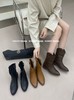 新品女士单层尖头矮帮骑士靴962B35542（W） 商品缩略图0