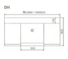 日本吉本进口洗脸盆台盆一体柜台YS-DH高背洗面台面900mm~1900mm 商品缩略图2