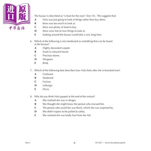 【中商原版】英国CGP New 11+ GL 10-Minute Tests English Comprehension Ages 9-10 with Online Edition 商品图4