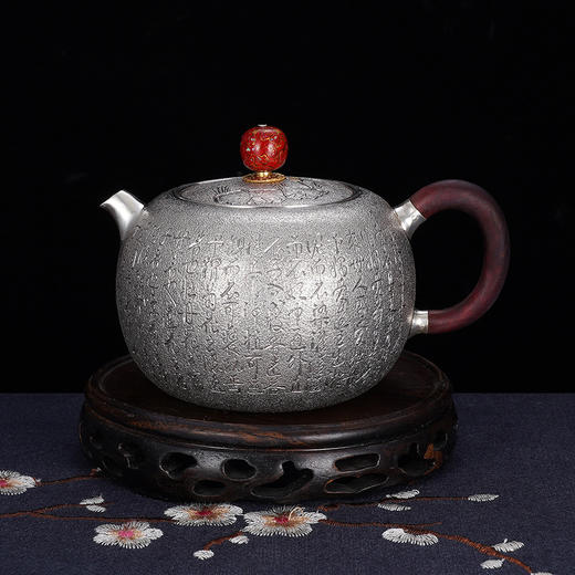 子佩集S990银【君子爱莲】提梁壶小茶壶公道杯摆件茶具套装【HY001】【HY002】【HY003】原创作品2311 商品图10