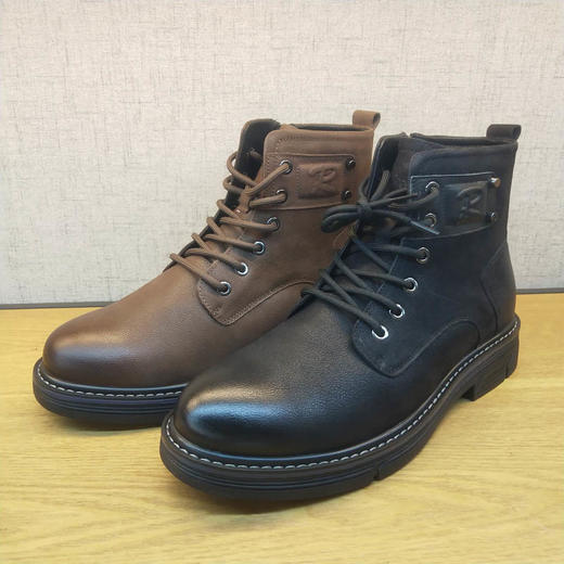 冬季新款加绒棉靴男士马丁靴11451821牛皮防滑雪地棉 商品图0