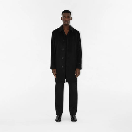 BURBERRY 巴宝莉 男士帕丁顿版型 – 中长款羊绒混纺轻便大衣 黑色 8058131 A1189 商品图1