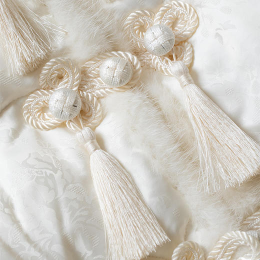 中式改良旗袍中长款盘扣羽绒服 商品图3