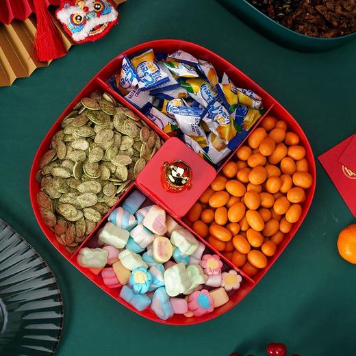 轻奢旋转果盘结婚过年糖果盒坚果干果盘多层客厅茶几瓜子零食盘 商品图3