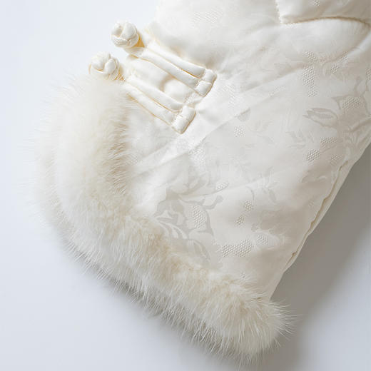 中式改良旗袍中长款盘扣羽绒服 商品图4