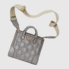 GUCCI 古驰 女士 GG Matelassé系列 皮革迷你提挎包 灰色 728309 UM8HG 1563 商品缩略图0
