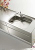 日本CLEANUP可丽娜不锈钢导流水槽nagareru大单槽（含砧板架+沥水篮） 商品缩略图2