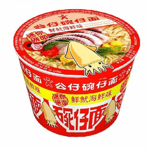 公仔碗仔面 鲜鱿海鲜味迷你碗仔面 34g/碗 商品图0