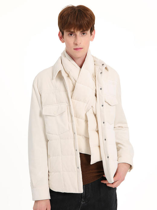 callisto白色鹅绒超细纤维羽绒服 FSFED051C 商品图2