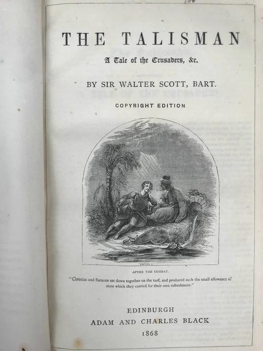 1868年 司各特《威弗利小说集》（卷4） 真皮精装18开 商品图5