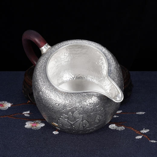 子佩集S999银【山林神秀】锤纹提梁壶小茶壶公道杯摆件茶具套装【HY005】【HY006】【HY007】2311 商品图14
