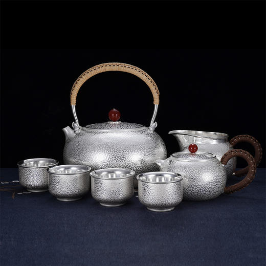 子佩集S999银【手工锤纹】提梁壶小茶壶公道杯摆件茶杯摆件茶具套装【AHYQ041】【AHYQ028】【AHYQ016】【AHYQ042】2311 商品图1