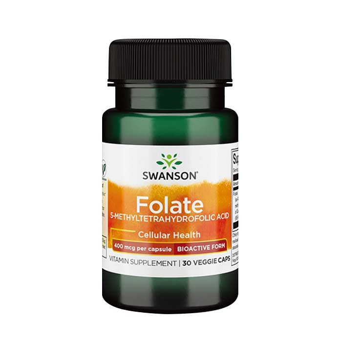 Swanson斯旺森400mcg活性叶酸营养胶囊 30粒/瓶