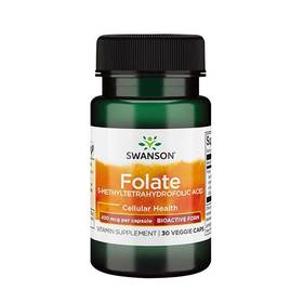 Swanson斯旺森400mcg活性叶酸营养胶囊 30粒/瓶