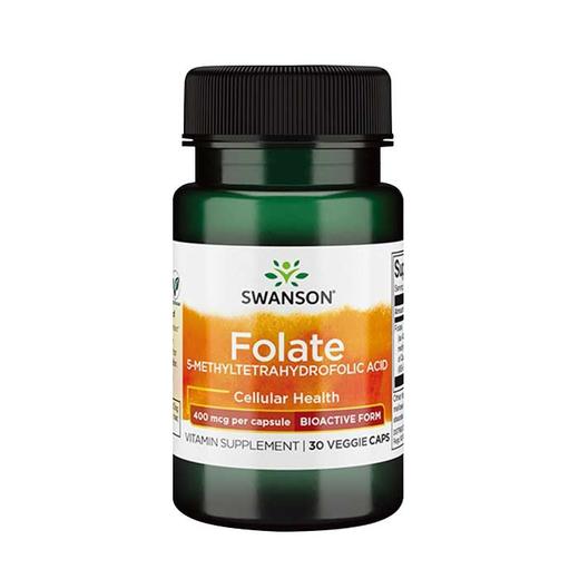 Swanson斯旺森400mcg活性叶酸营养胶囊 30粒/瓶 商品图0