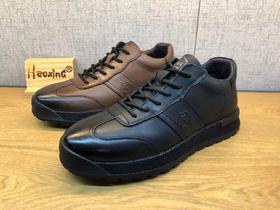 冬季新品11456758时尚休闲真皮加绒男棉鞋