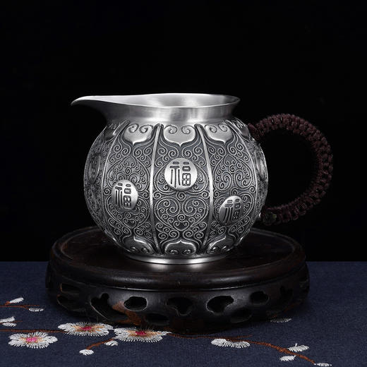 子佩集S999银【花丝福字】提梁壶小茶壶公道杯摆件茶杯摆件茶具套装【BX0020648】【BXYL002058503】【BXYL001027203】【BXYL001027303】2311 商品图8