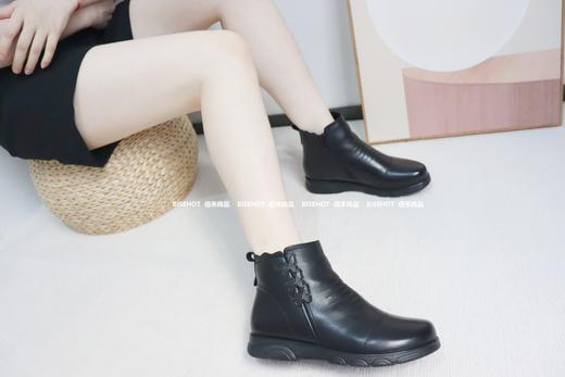 新品女士羊羔毛厚绒牛皮婆婆鞋963B35569（W） 商品图1