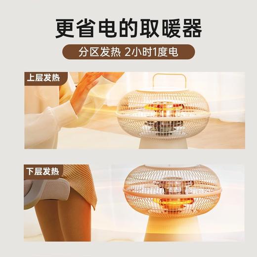 向物（SOTHING）小太阳取暖器 电暖器家用节能省电 客厅电热烤火炉 远红外电暖炉 碳素管暗光电烤炉室内速热取暖炉 商品图6