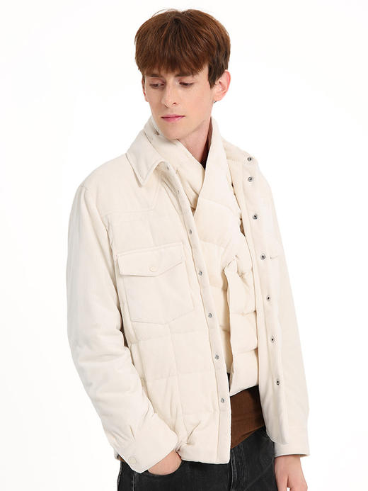 callisto白色鹅绒超细纤维羽绒服 FSFED051C 商品图0