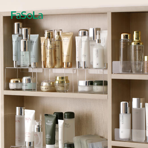 FaSoLa卫生间镜柜收纳盒面膜收纳盒化妆品分层置物架桌面整理盒 商品图8