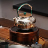 臻宝堂银壶9999纯银烧水壶纯手工浮雕篱园双免茶壶足银茶具大漆提梁 篱园双免壶(重约642g) 容量约1000ml 商品缩略图1